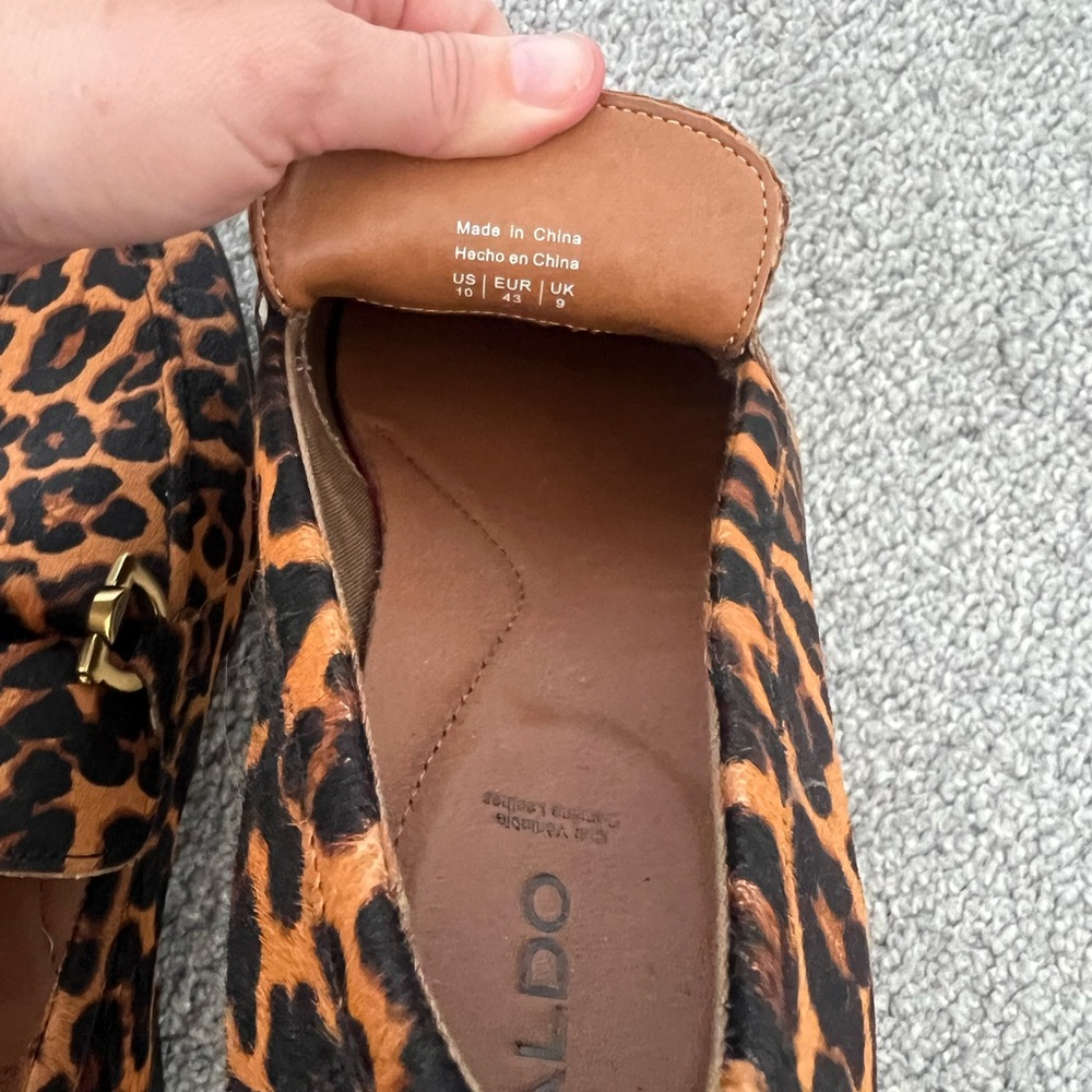 Men’s Aldo Ponyhair Cheetah Print Loafers - Picture 6 of 7